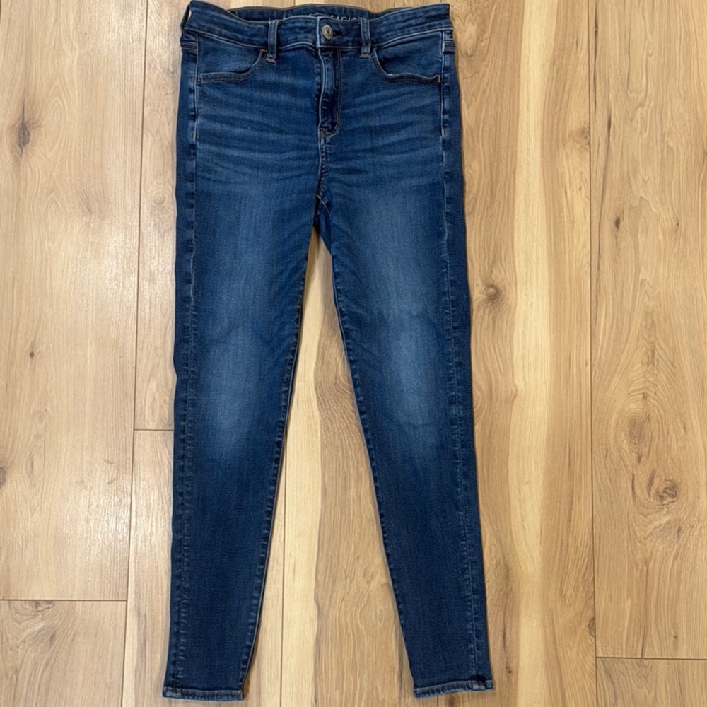 American Eagle Outfitters Dark Blue High Waisted Jeggings